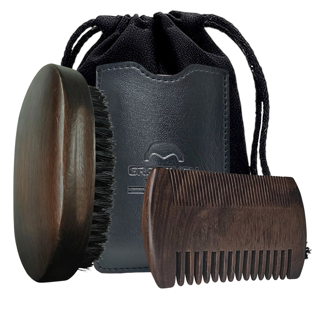 Mens Grooming Travel Kit - Gracemen Beard Kit - Retro Beard