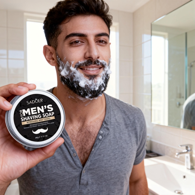 60g Men's Shaving Soap Contain - Beard Oil recension och pris